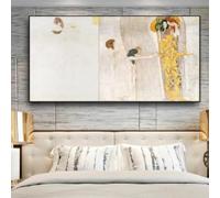 Dettaglio del cavaliere del fregio di Beethoven di Gustav Klimt Quadri Su Tela Grandi Dimensioni Dipinto su tela, poster e stampe, immagine da parete, 50x150 cm, senza cornice