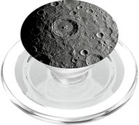 Dettaglio superficie del cratere lunare Vista minima del modello dello spazio PopSockets PopGrip per MagSafe