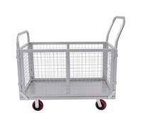 Dettchan Carrello a mano in acciaio laminato a freddo, multifunzione, per centri logistici, magazzini, centri di distribuzione, supermercati, linee di produzione 100 x 60 x 94 cm