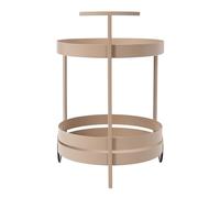 Dettchan Carrello rotondo in ferro con ruote, per soggiorno, sala da pranzo, cucina, caffè, 40 x 61 m