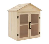 Dettchan Libreria a 2 livelli, piccola libreria in legno, per quartiere, soggiorno, biblioteche, scuole, 50 x 36 x 64 cm