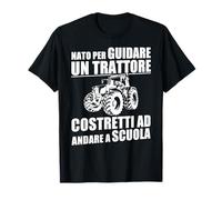 Detti Farmer Contadino Ragazzi Nato Per Guidare Trattore Maglietta