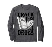 Detto cristiano Sacra Bibbia Crack This Not Drugs Croce Dio Maglia a Manica