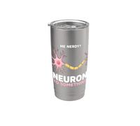 Detto divertente Nerd pensa a qualcosa al neurone Bicchiere termico in acciaio inox doppia parete