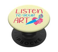 Detto divertente per Crafter Ascolta il tuo pennello PopSockets PopGrip Adesivo