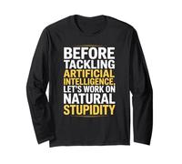 Detto divertente sul sarcasmo naturale contro la logica AI Donne Uomini Maglia a Manica