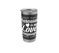 Detto sarcastico divertente sarcasmo è il mio linguaggio d"amore Bicchiere termico in acciaio inox doppia parete