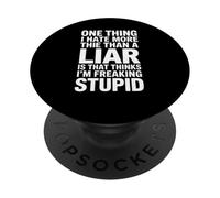 Detto sarcastico Odio bugiardo pensa che io stia impazzendo donne uomini PopSockets PopGrip Adesivo