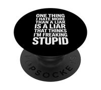 Detto sarcastico Odio bugiardo pensa che io stia impazzendo donne uomini PopSockets PopGrip Adesivo