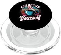 Detto umoristico Espresso te stesso Caffè Giochi di parole Donne Uomini PopSockets PopGrip per MagSafe