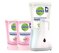 DETTOL No-Touch - Kit dispenser sapone mani senza contatto e 2 ricariche 250 ml (karitè)