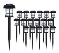 Deuba 18x Luce LED da Giardino a LED Sensore Crepuscolare Illuminazione da Terra Sentiero Esterno
