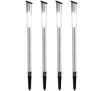 Deuba 4x Luci solari LED per giardino sensore accensione automatica bianco caldo illuminazione percorso lampade solari