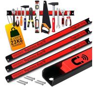 DEUBA® Barra Magnetica Portautensili 3 x 45cm Capacità di Carico 23 kg Porta Attrezzi Magnetico Organizer Cucina Portacoltelli Salvaspazio Officina