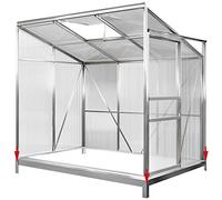 Deuba Base per Serra Zincata 190x122 cm Fondamenta Telaio in Acciaio Incluso Materiale di Montaggio