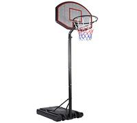 Deuba Canestro da Basket Mobile con Rotelle Altezza Regolabile 257-305cm con Base Set Cestino Partita Pallacanestro
