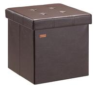 Deuba Casaria Pouf Salvaspazio Portaoggetti 38x38x38 cm con Coperchio Rimovibile Sedile Imbottito 40 L