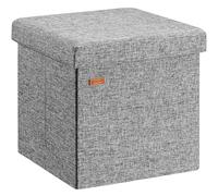 Deuba CASARIA® Sgabello Contenitore 38x38x38cm Pouf Portaoggetti Sedile Imbottito Sgabello Salvaspazio Pieghevole Camera Soggiorno