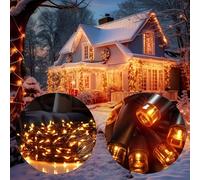 Deuba Catena Luminosa di Natale 160 LED 8 Modalità con Timer e Batteria Resistente Luci Natalizie Bianco Caldo