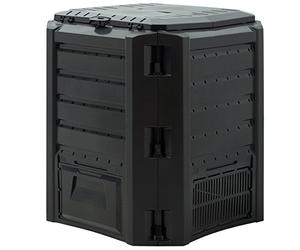 DEUBA® Compostiera 380L Compostaggio Veloce 72x72x83cm Composter Rapido Resistente alle Intemperie