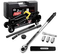 Deuba Cric Idraulico a Carrello 2t 135-330 mm Cambio Gomme Chiave Dinamometrica 6pz. 1/2' 40-210Nm