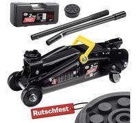 Deuba Cric Idraulico per Auto Max. 2t Sollevamento Max. di 330mm Martinetto Officina con Custodia