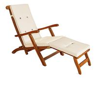 Deuba GmbH & Co. KG., cuscini imbottiti impermeabili per sedia sdraio reclinabile, colore beige
