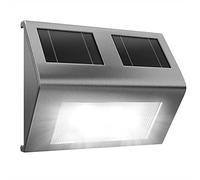 Deuba® 2x Lampada da Parete a LED a Energia Solare con Sensore Crepuscolare da Giardino Impermeabile Esterno Vialetto