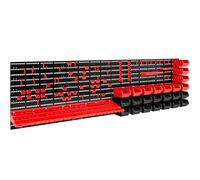 DEUBA® Pannello Preforato Portautensili 97 pz. Box Impilabili Parete Attrezzata Officina Organizer Ampliabile Garage