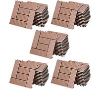 Deuba Piastrelle da Giardino in WPC 5m² Mattonelle 30x30cm Sauna Terrazza Esterno Terracotta 55 pz