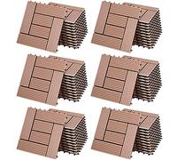 Deuba Piastrelle da Giardino in WPC 6m² Mattonelle 30x30cm Sauna Terrazza Esterno Terracotta 66 pz