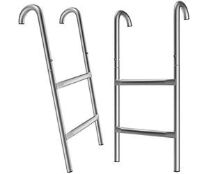 Deuba Scaletta per Trampolino da Giardino 66 cm 2 Gradini Resistente ai Raggi UV Scala di Accesso per Tappeto Elastico