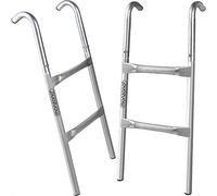 Deuba Scaletta per Trampolino da Giardino 76 cm 2 Gradini Resistente ai Raggi UV Scala di Accesso per Tappeto Elastico