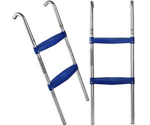 Deuba Scaletta per Trampolino da Giardino 90 cm 2 Gradini Resistente ai Raggi UV Scala di Accesso per Tappeto Elastico
