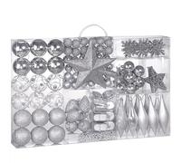 Deuba® Set Completo Palline Albero di Natale 102pz Ø 3-6cm Decorazioni Feste Natalizie Addobbi FESTIVITÀ Puntale Catena Perline