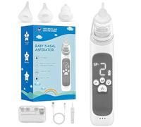 DEUKNICE Aspiratore nasale elettrico per bambini, aspiratore nasale, aspirapolvere nasale ricaricabile, con 3 ugelli in silicone e 3 livelli di aspirazione, grigio