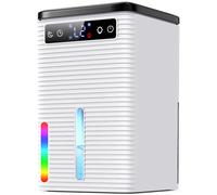 Deumidificatore 2500ML, Deumidificatore Casa Muffa Portatile con Timer 2-12 Ore e 7 Luce LED, Spegnimento Automatico, 30dB Ultra Silenzioso, Ideale per Camera da Letto, Bagno, Armadio, 750ml/24H