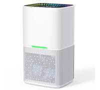 Deumidificatore ad aria 1,8 l, deumidificatori ad aria elettrica silenziosa con sbrinamento/spegnimento automatico, atmosfera colorata con 7 LED, timer, per bagno, camera, armadio