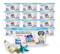 Deumidificatore Armadio Profumato Antimuffa e Assorbi Umidità 12x300ml, Ideale per Bagno, Casa e Ambienti con Muffa Stop (Oceano)