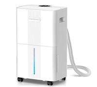 Deumidificatore Casa, [8000ML] Homtronics Deumidificatore con Tubo di Scarico, Portatile, Controllo Intelligente Dell'umidità, 3 Modalità, Funzione timer 24 ore, per Camper, Bagno