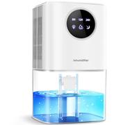 Deumidificatore Casa Anti Muffa, PKBOSS 1700ML Portatile Mini Deumidificatori Silenzioso Elettrico con Luce LED a 7 colori/Timer/Spegnimento Automatico per la Bagno/Ambiente/Cantina/Camera-Bianco