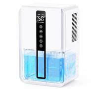 Deumidificatore Casa con 2500ml, Deumidificatore Casa Muffa Controllo Umidità & Modalità Sonno & 3 Velocità, Timer 6 a 48 Ore, Comando Touch e Luci RGB e Protezione Antitraboccamento (800 ml/Giorno)