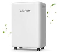 Deumidificatore Casa Muffa 12L/24H, LEENON Desumidificatore portatile, silenzioso, Risparmio energetico, Modalità Smart/Dry/Continuous, Desumidificatore con timer, filtro e serratura per bambini