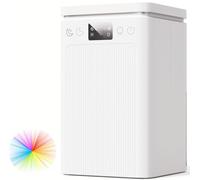 Deumidificatore Casa Muffa Elettrico 2200ml Anti Muffa Portatile - Ultra Silenzioso, Timer 2-12h, Spegnimento Automatico | LED 7 Colori | Per Bagno, Camera, Armadio (Bianco Ultra)