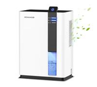 Deumidificatore Casa Muffa, ROMMQB 3000ML Deumidificatore Portatile Piccolo per Cantina, Bagno, Camera da Letto, Dehumidifier Smart Deumidificatori Elettrico con Spegnimento Auto, 5 Luci Notturne