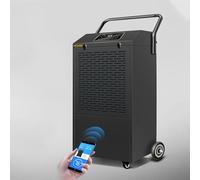 Deumidificatore Commerciale Da 60 Litri/24 Ore, D'Aria Industriale, Essiccatore Per Edifici Con Avvio Automatico, Spegnimento, Sbrinamento, Timer 24 Ore, Black