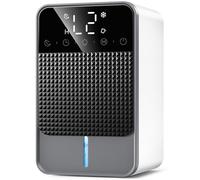 Deumidificatore da 1800 ml con funzione di sbrinamento, silenzioso, portatile, con modalità di riposo, timer 2-12 ore e illuminazione a LED a 7 colori. Ideale per bagni, cucine (550 ml/24 h)