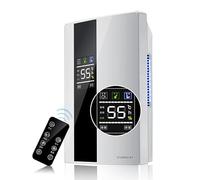 Deumidificatore d'aria, deumidificatore e purificatore d'aria 2 in 1, anti muffa, silenzioso, auto-spegnimento e sbrinamento, timer 24 ore e schermo LED, 30 ㎡, ideale per camera/bagno