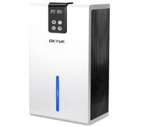 Deumidificatore elettrico 2700 ml, deumidificatore per casa con spegnimento automatico, luce LED a 7 colori, ideale per camper, bagno, camera da letto, cantina (bianco)