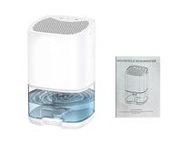 Deumidificatore Intelligente per la Casa, Deumidificatore con Serbatoio D'acqua da 1000 Ml per Seminterrato, Deumidificatore da Tavolo Ultra Silenzioso con Spegnimento (Spina